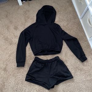 Black sweats matching set